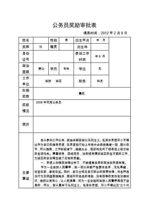 籍貫| |出生地|身份|證號|參加工作 時間|年9 月| 政治|面貌| 群 