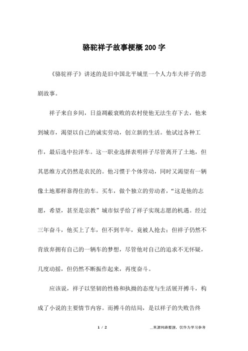 祥子小传200字 - 百度文库