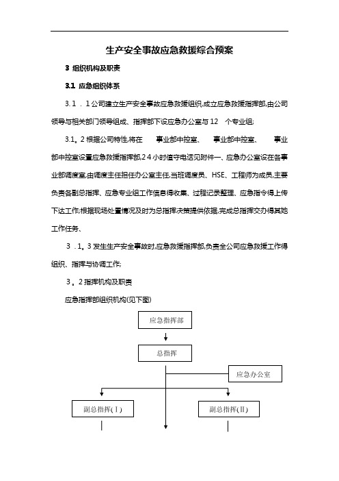 1公司建立生產安全事故應急救援組織,成立應急救援指揮部,由公司領導