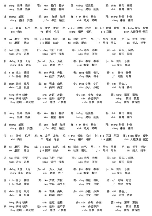 多音字 - 百度文库