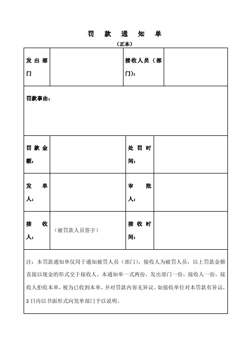 员工处罚单内容模板 - 百度文库