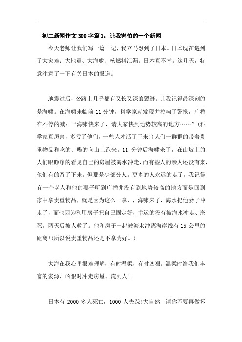 300字真实新闻报道(300字真实新闻报道怎么写)