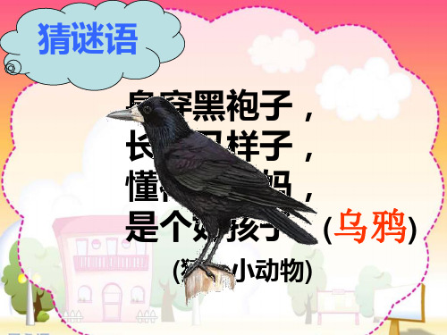 (乌鸦) (猜一小动物) "乌"字就是黑的意思.