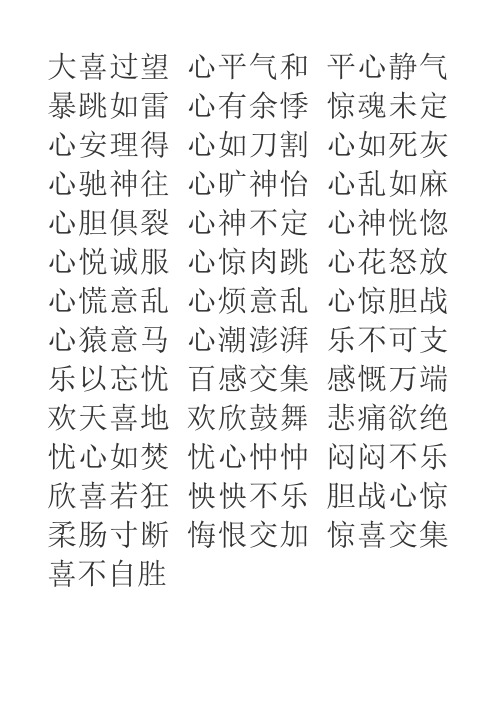 描写神态描写的四字词语 - 百度文库