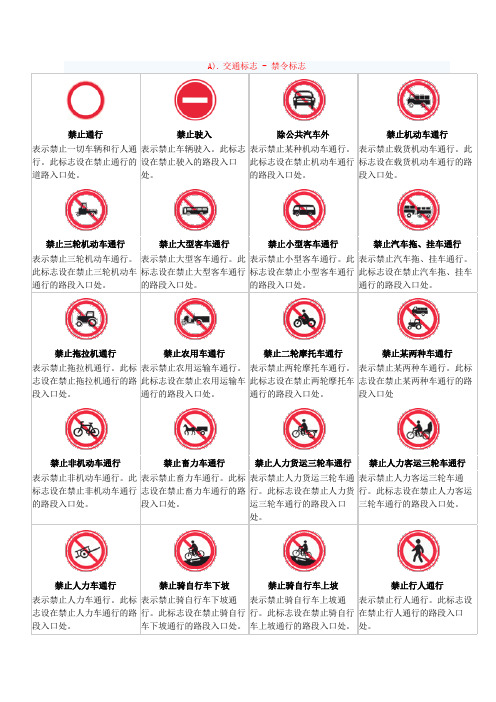 此標誌設在禁止通行的道路入口處.|表示禁止車輛駛入.