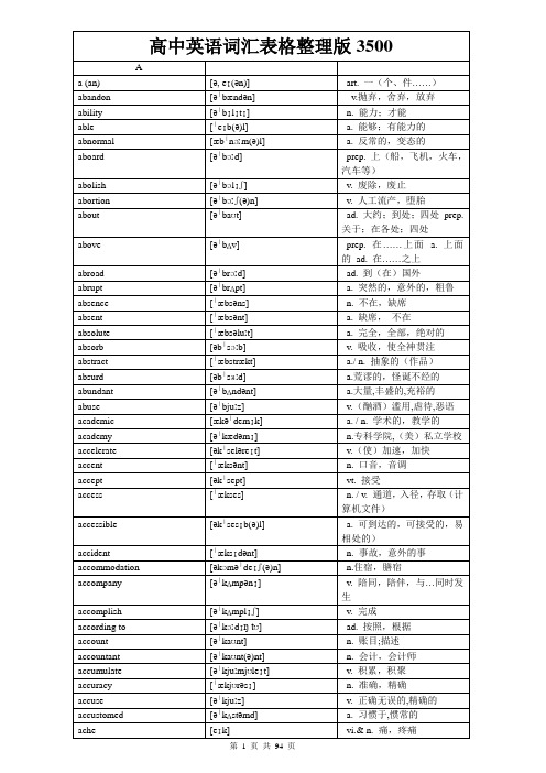 高考英語3500亂序版帶音標 - 百度文庫