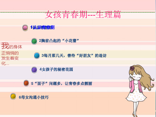女孩青春期---生理篇 -- 11认认识识青青春春期期 我的身体 正悄悄的