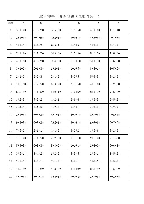 珠心算3位数直加直减题目 - 百度文库
