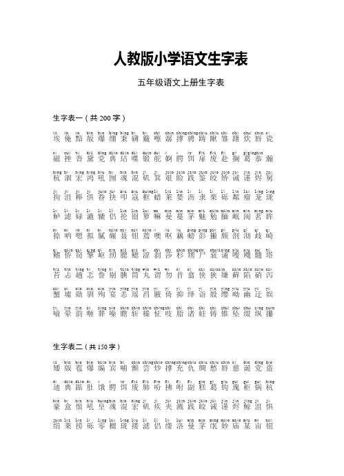 五年级生字大全 百度文库