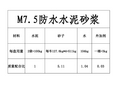 M7.5砂浆配合比图片