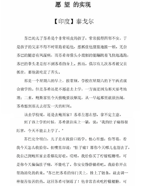 愿望的实现好词好句摘抄 - 百度文库