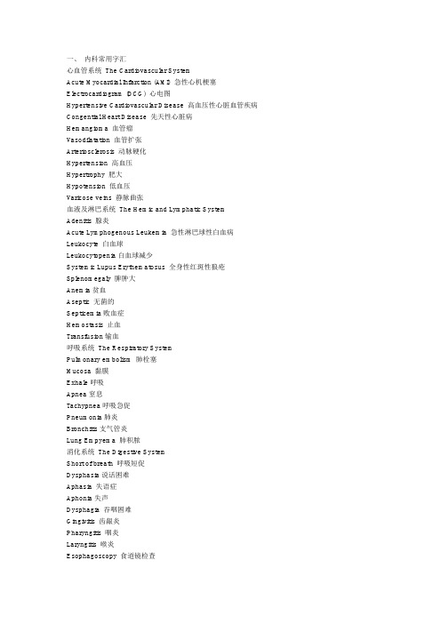 医学英语词汇 百度文库