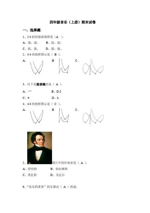 a,強,弱,b,弱,弱, c,弱,強,d,強,強, 2,3/4的指揮圖示是(b).