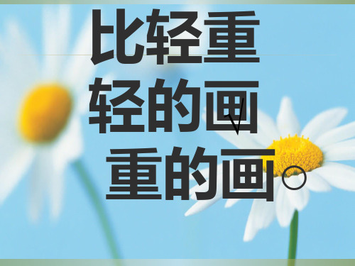 比轻重 轻的画√ 重的画○ ○√ ○ √ ○√ 〓( 4) 〓( 6) 根据图画