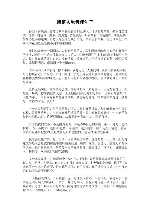人生经历感悟短句 - 百度文库