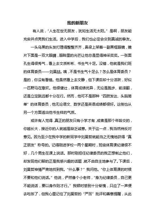 我的新朋友作文600字 - 百度文库
