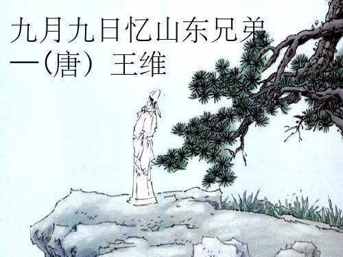 作者简介 作者简介:王维,字摩诘,山西太 原人 ,唐代著名诗人