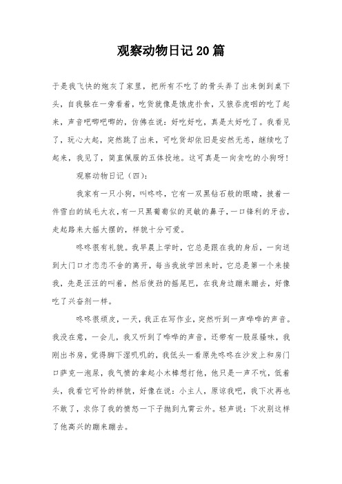 观察动物日记50字 - 百度文库