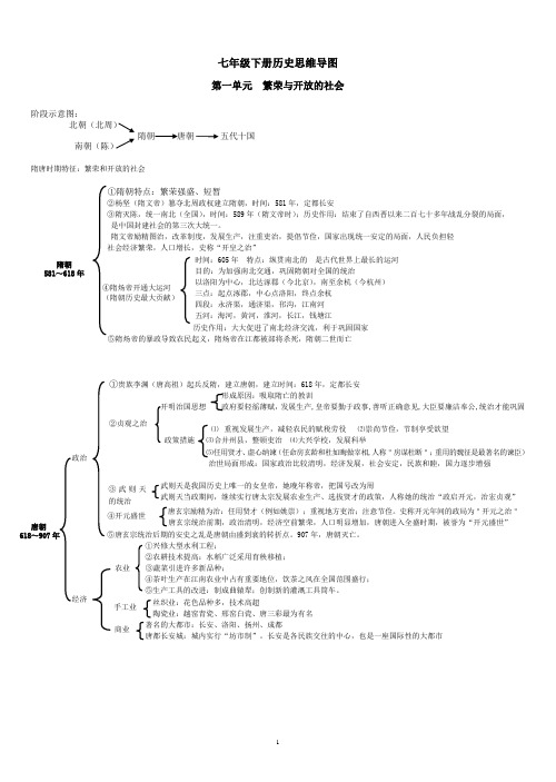 七下歷史第二單元思維導圖 - 百度文庫