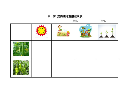 中班植物角觀察記錄表 - 百度文庫