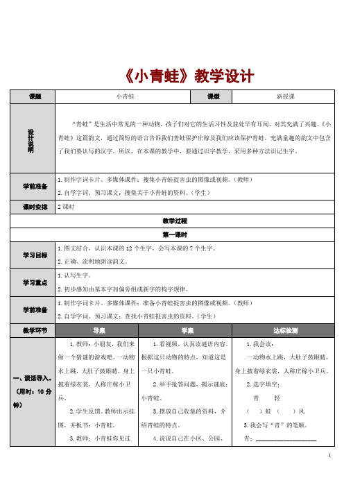 《小青蛙》这篇韵文,通过简短的语言告诉我们青蛙保护庄稼496_702竖