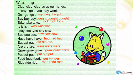 warm--up clap clap clap ,clap ur hands. i say g , yu say went.