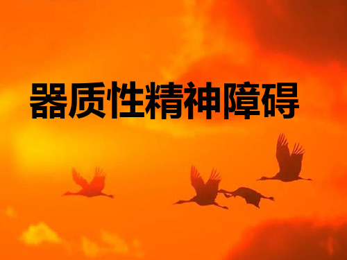 器质性精神障碍 1 精神障碍的传统分类 器质性精神障碍 功能性精神性