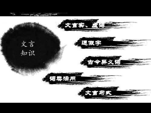 文言實,虛詞 文言 知識 詞類活用 通假字 古今異義詞 文言句式 文言文