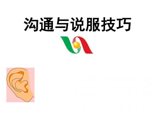 沟通与说服技巧 沟通三要素 一,文字 二,语调 三,肢体动作 文字 7%