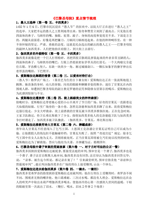 《巴黎圣母院》重点情节梳理 1,愚人王选举(第一卷五,卡西莫多)1432年