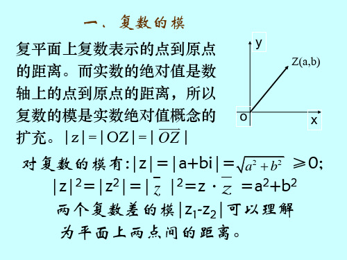 z|=|oz|=| oz | 对复数的模有