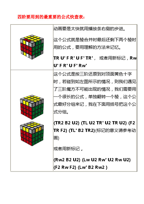 四阶魔方公式 - 百度文库