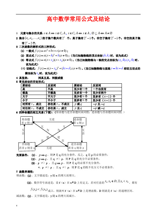 2集合的子集个数共有个;真子集有个;非空子集有个;非空的真子集有个.