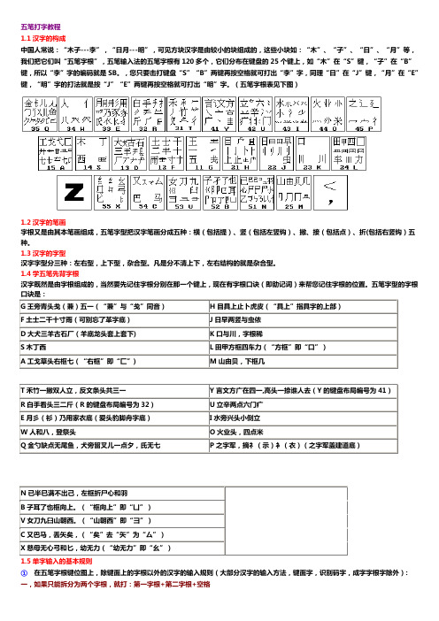 五筆字根表口訣及解釋 - 百度文庫