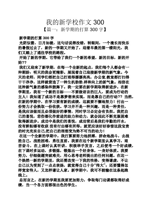 我的新学校作文300字 - 百度文库