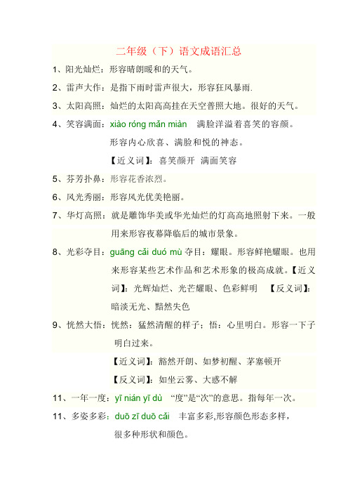 2,雷声大作:是指下雨时雷声很大,形容狂风暴雨.