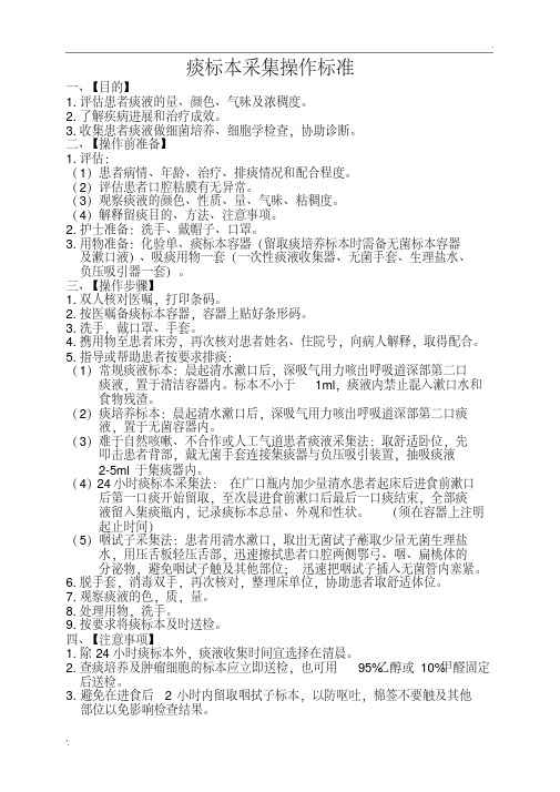 评估患者痰液的量,颜色,气味及浓稠度. 2. 了解疾病进展和治疗成效.