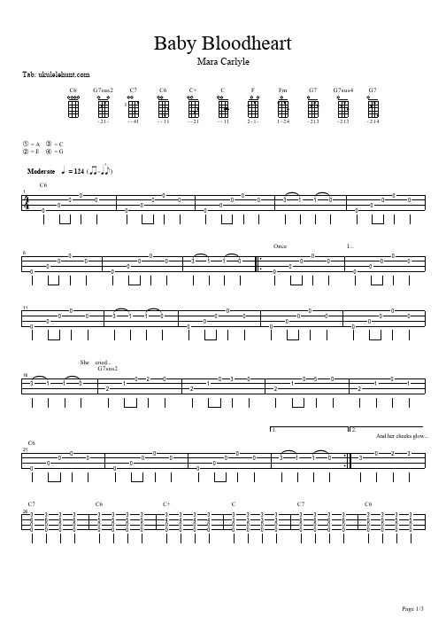 尤克里里单音指弹谱 - 百度文库