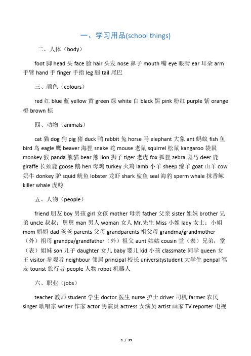 英文單詞大全英語 - 百度文庫