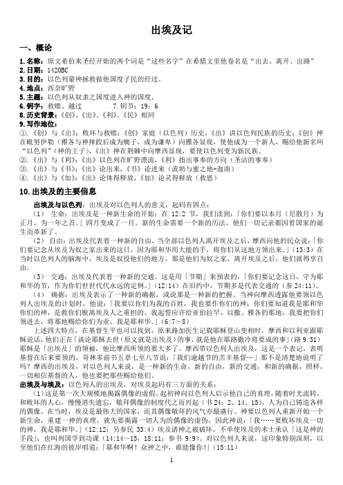 出埃及记 一,概论 1.