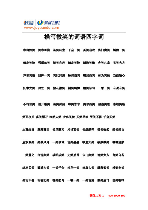 描写微笑的词语四字词