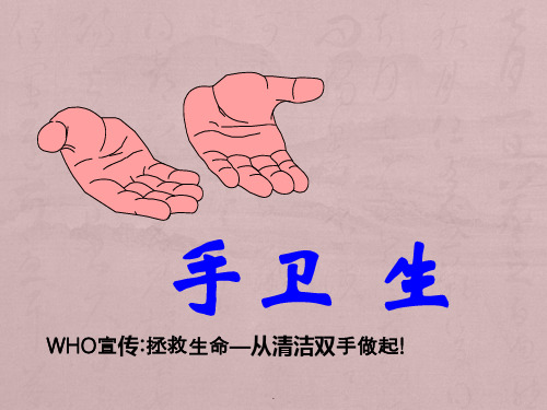 手卫 生 who宣传:拯救生命—从清洁双手做起! . 你知道吗?