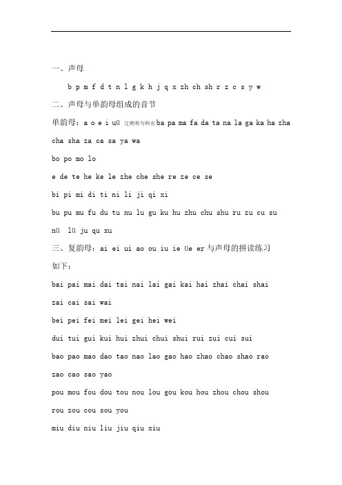 与单韵母组成的音节单韵母:a e i uü迂鹅喔乌啊衣ba pa ma fa da t