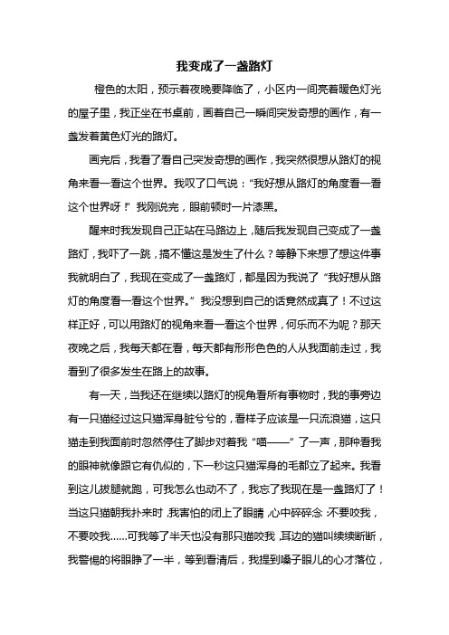 变形记路灯作文六年级 - 百度文库