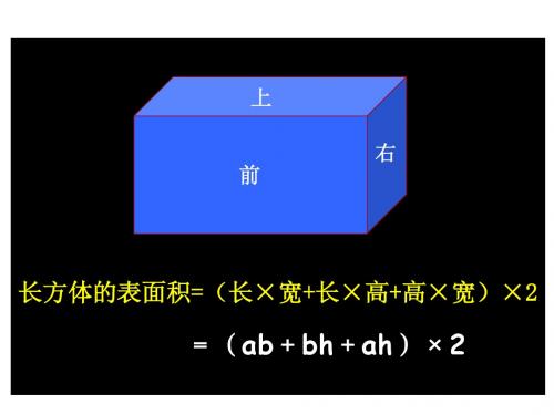 =(ab bh ah)×2 上後前 正方體的表面積=稜長×稜長×6 =稜長2×6 =a