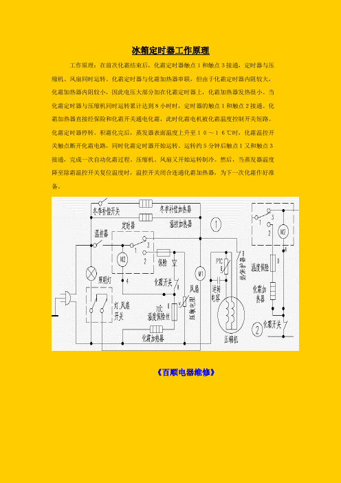冰箱定时器工作原理 工作原理:在前次化霜结束后,化霜定时器触点1和