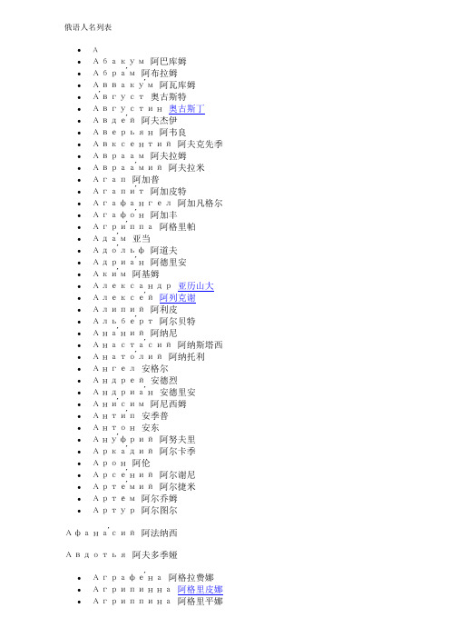常用人名及昵称 百度文库