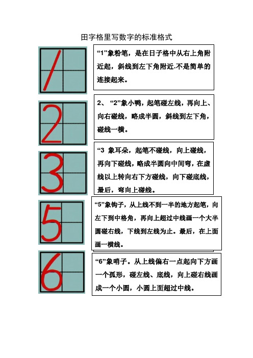 數字書寫格式1到10 - 百度文庫