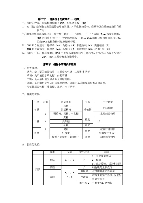 第三节 遗传信息的携带者--核酸 一,核酸的种类:脱氧核糖核酸(dna)和