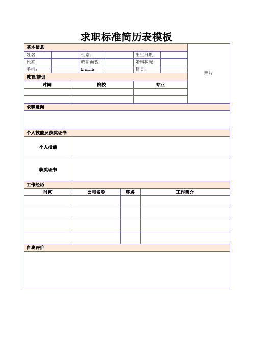 個人求職簡歷信息 - 百度文庫